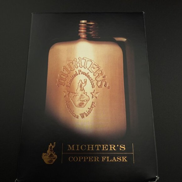 Michters Limited Production Copper-Plated Stainless Steel Flask 6 Oz Curved Desi - Picture 4 of 4